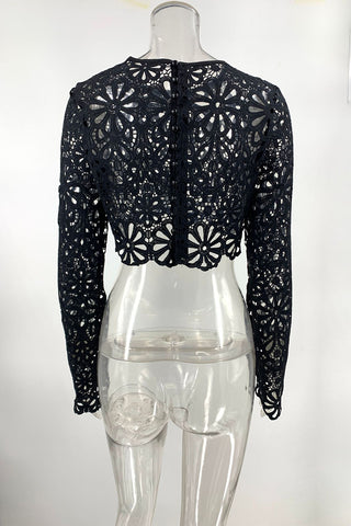 Floral Lace Skirt Set