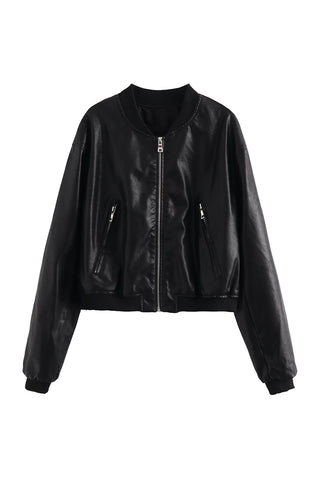 Cropped Bomber Jacket
