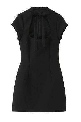 Bow-Tie Cutout Evening Dress