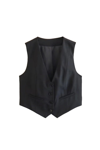 Classic Buttoned Waistcoat Vest