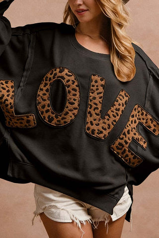 Love Graphic Oversized Sweatshirt