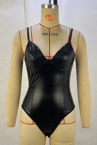 Stylish Cutout Black Bodysuit