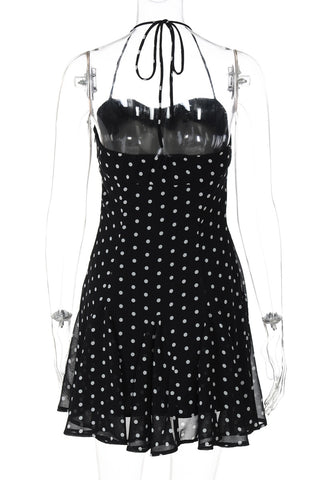Halter Polka Dot Casual Dress