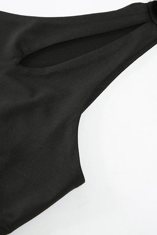 One-Shoulder Tie-Accent Pants Set