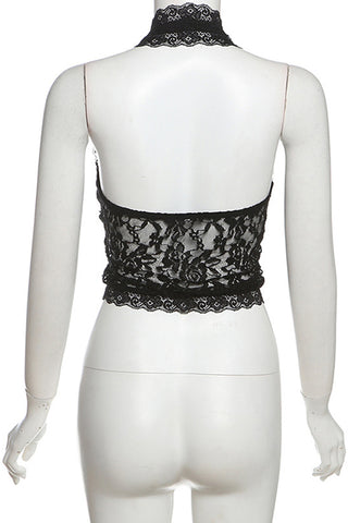 Lace-Up Halter Camisole