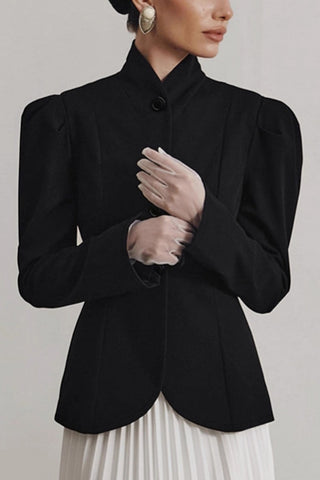 Elegant Button-Front Blazer