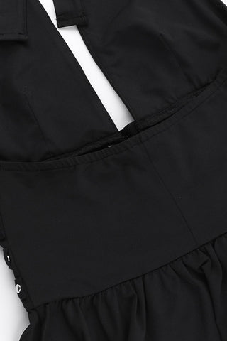 Studded Halterneck Peplum Top