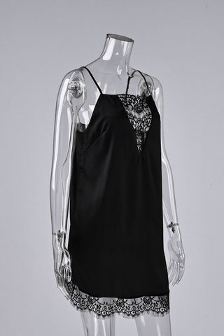 Lace-Trim Slip Dress