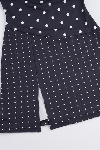 Polka Dot Casual Midi Dress