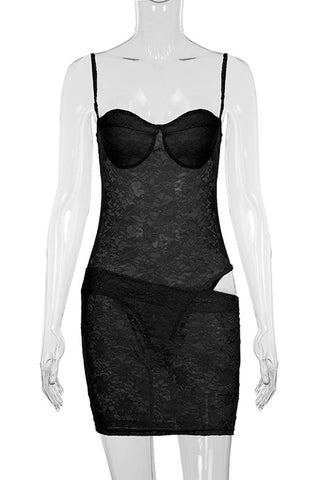 Strappy Lace Casual Dress