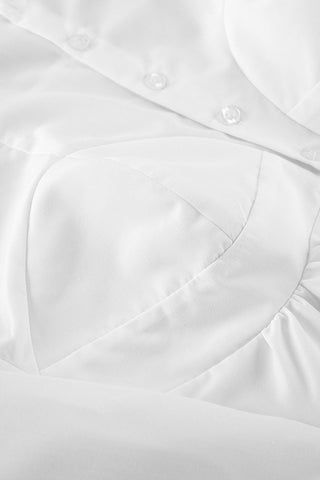 Chic Button-Down Blouse with Structured Design