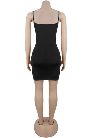 Sparkling Mesh Sleeve Casual Dress