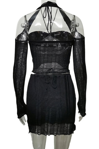 Halter Knit Casual Set