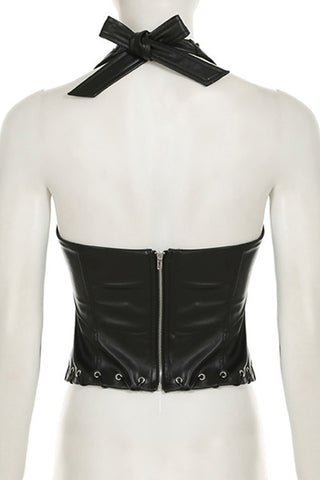 Strappy Lace-Up Halter Top