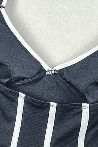 Halter Striped Casual Dress