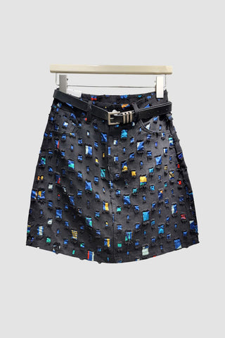 Embellished Mini Skirt