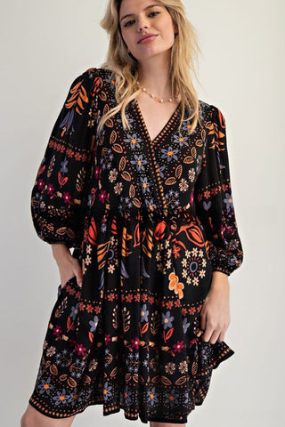 Floral Bohemian Casual Dress