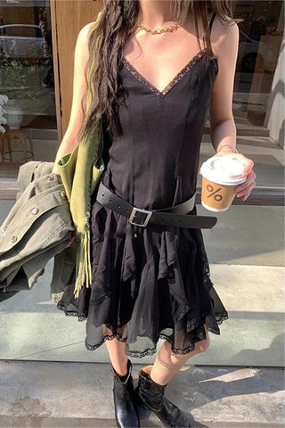 Asymmetric Hem Casual Dress