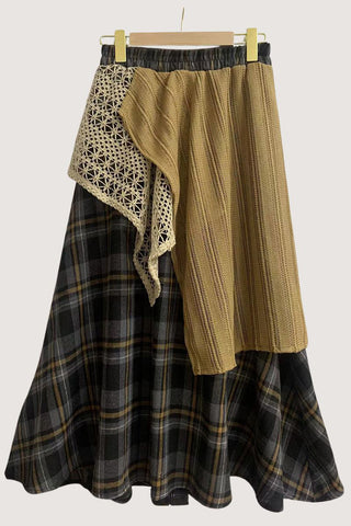 Layered Patchwork Skirt