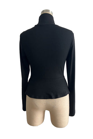Elegant Button-Up Peplum Top