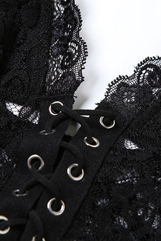 Lace-Up Halter Camisole