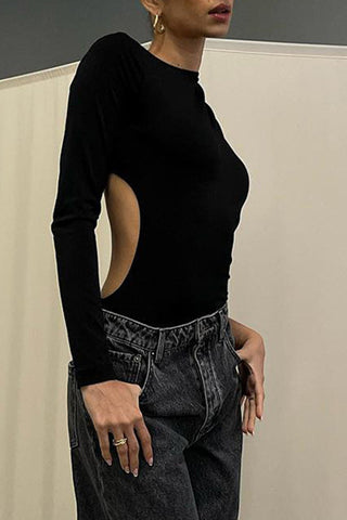 Asymmetrical One-Sleeve Bodysuit