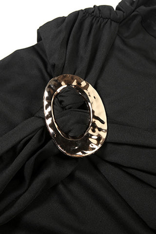 Halter Neck Maxi Dress with Sheer Detail