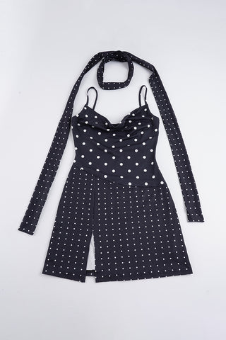 Polka Dot Casual Midi Dress