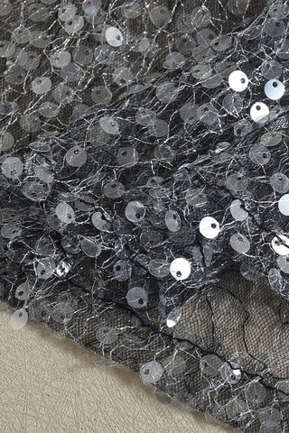 Sequin-Embellished Mesh Tank Top