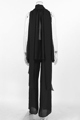 Sleeveless Flowy Pants Set