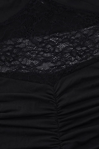 Lace-Panel Mermaid Evening Dress