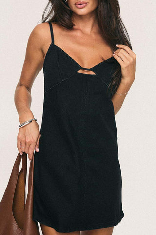 Sleeveless Denim Mini Dress