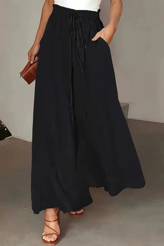 Polka Dot Wide-Leg Casual Pants