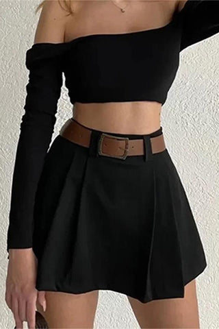 Chic Pleated Mini Skort