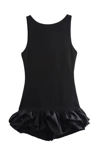 Ruffled Hem Casual Dress