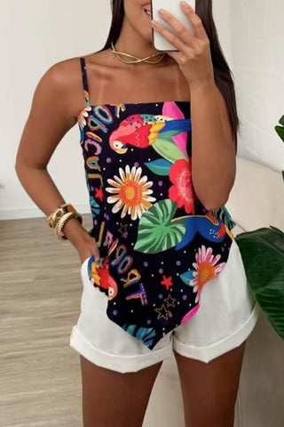 Vibrant Tropical Print Camisole