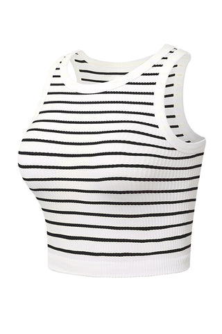 Striped Cropped Tank Top