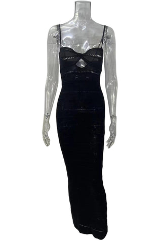 Knit Midi Dress with Cutout Detail