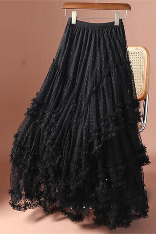 Layered Skirt with Ruffle Details