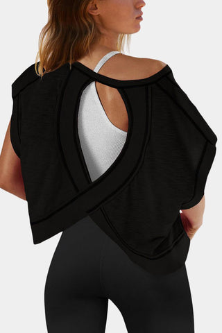 Cutout Back Sporty T-Shirt