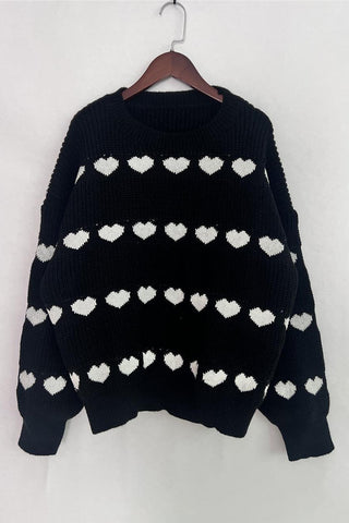 Heart Patterned Sweater