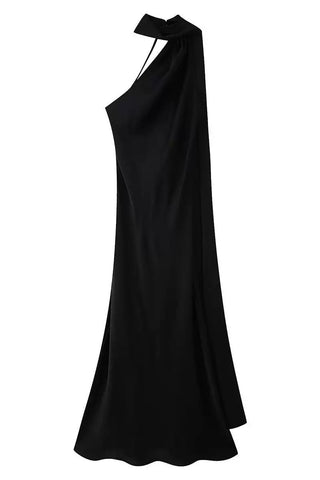 Asymmetric Neckline Casual Dress