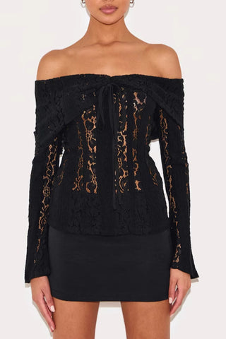 Off-Shoulder Lace Blouse