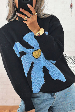 Bold Floral Statement Sweater