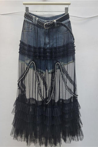 Layered Lace Maxi Skirt