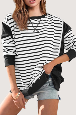 Striped Casual Long-Sleeve T-Shirt