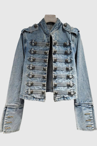 Military-Inspired Button Jacket