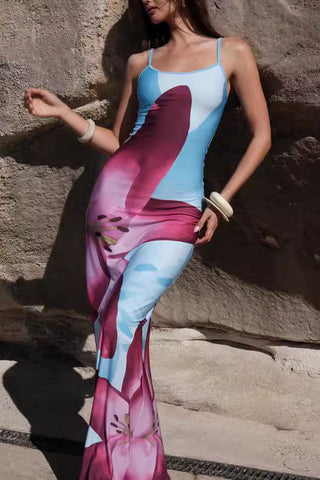 Bold Floral Print Sundress