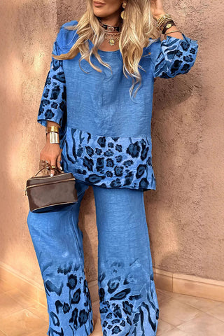 Leopard Print Two-Piece Set