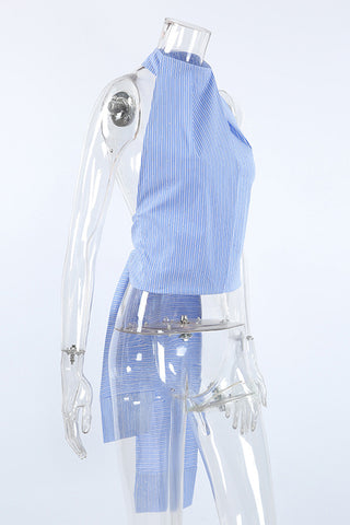 Halter Striped Tank Top